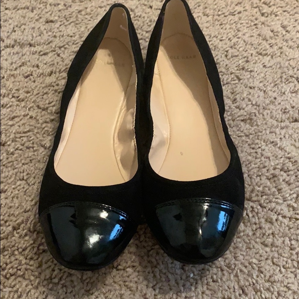 Cole Haan Black Suede Flats